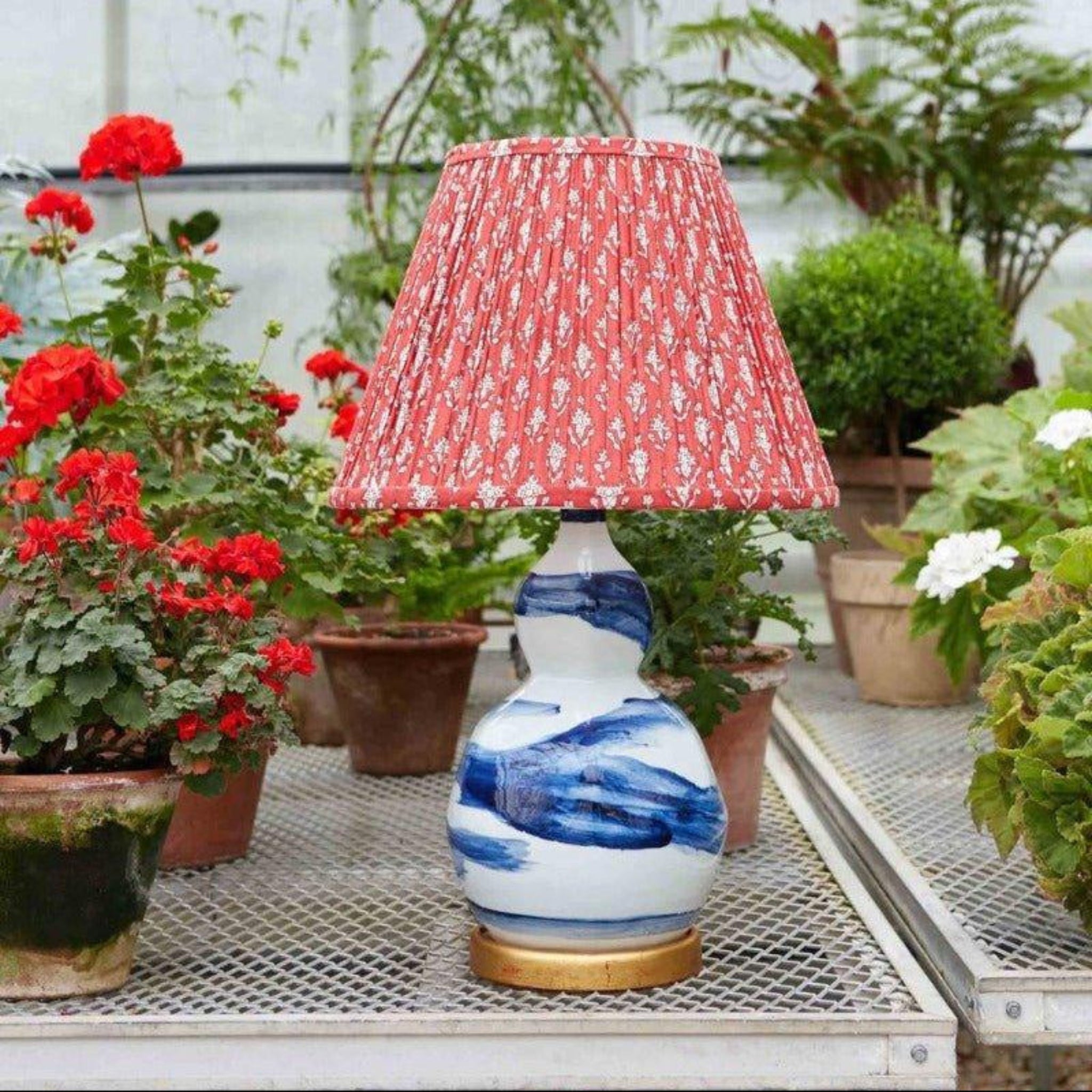 Small Brush Stroke Lamp in Blue & White – The Well Appointed House