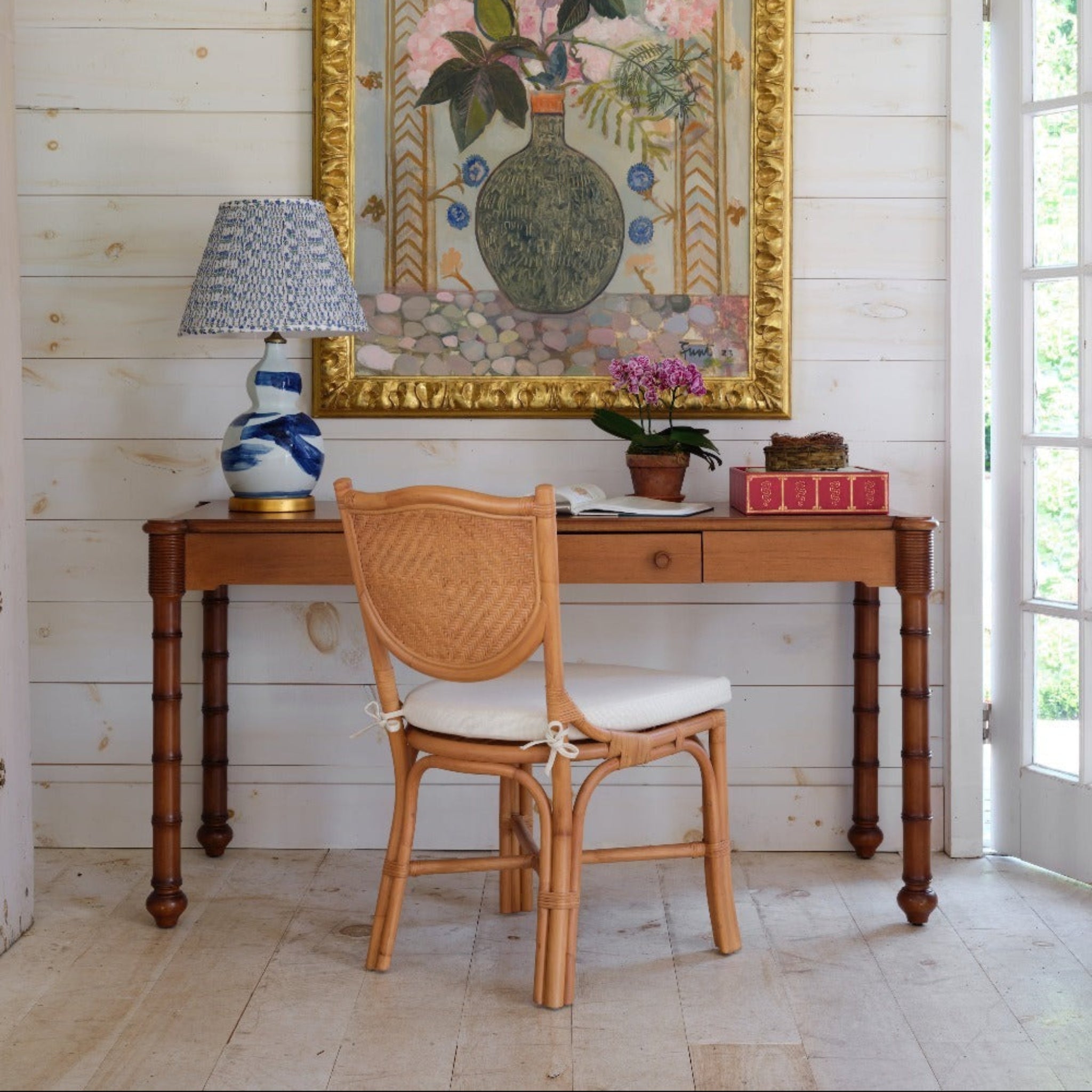 Small Brush Stroke Lamp in Blue & White – The Well Appointed House