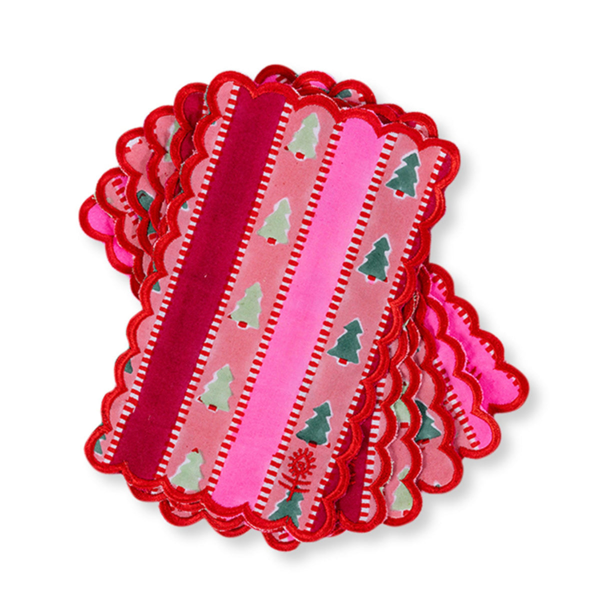 Snowwood Stripe Cocktail Napkins, Set of 6 The Well Appointed House