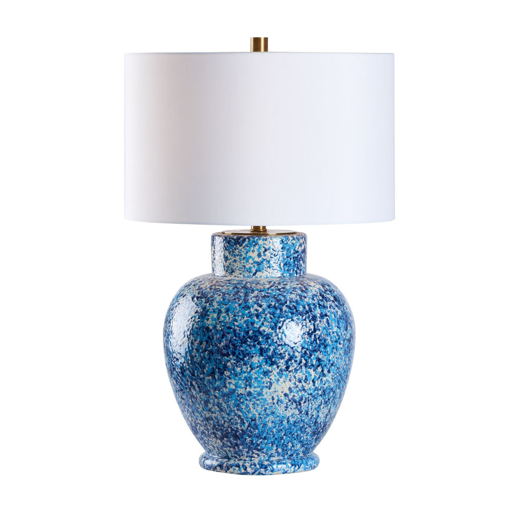 Spatter Ceramic Lamp in Blue - The Well Appointed House
