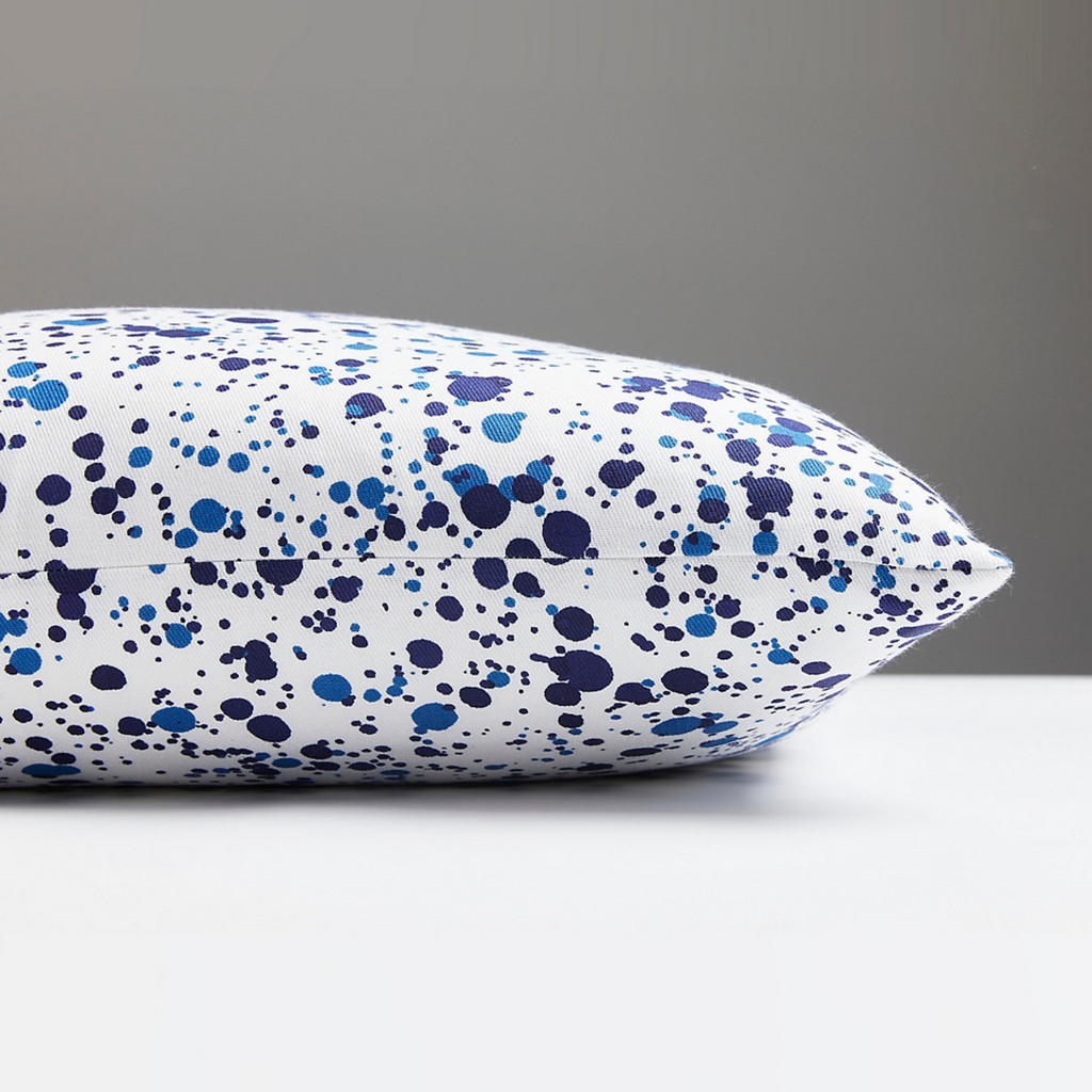 Spatter Pillow in Navy on White - The Well Appointed House