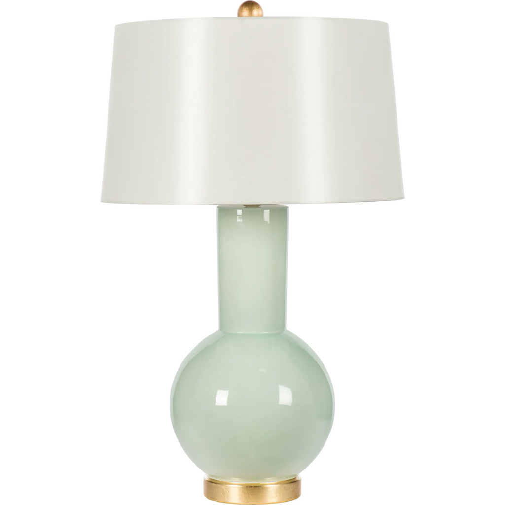 Spring Coventry Light Green Ceramic Table Lamp with Shade - The Well Appointed House