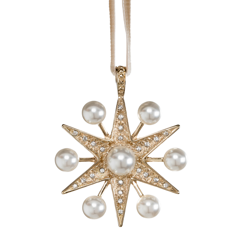 Sputnik Pearl Star Ornament - The Well Appointed House