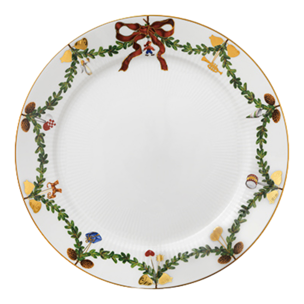 Star Fluted Christmas Plate - 27 cm - The Well Appointed House