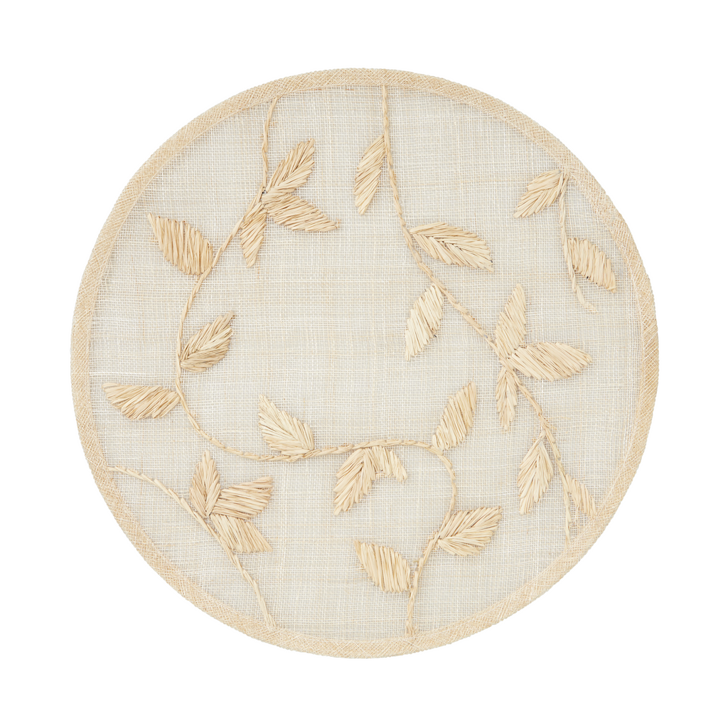 Straw Leaf Placemat, Natural, Set of Four - The Well Appointed House