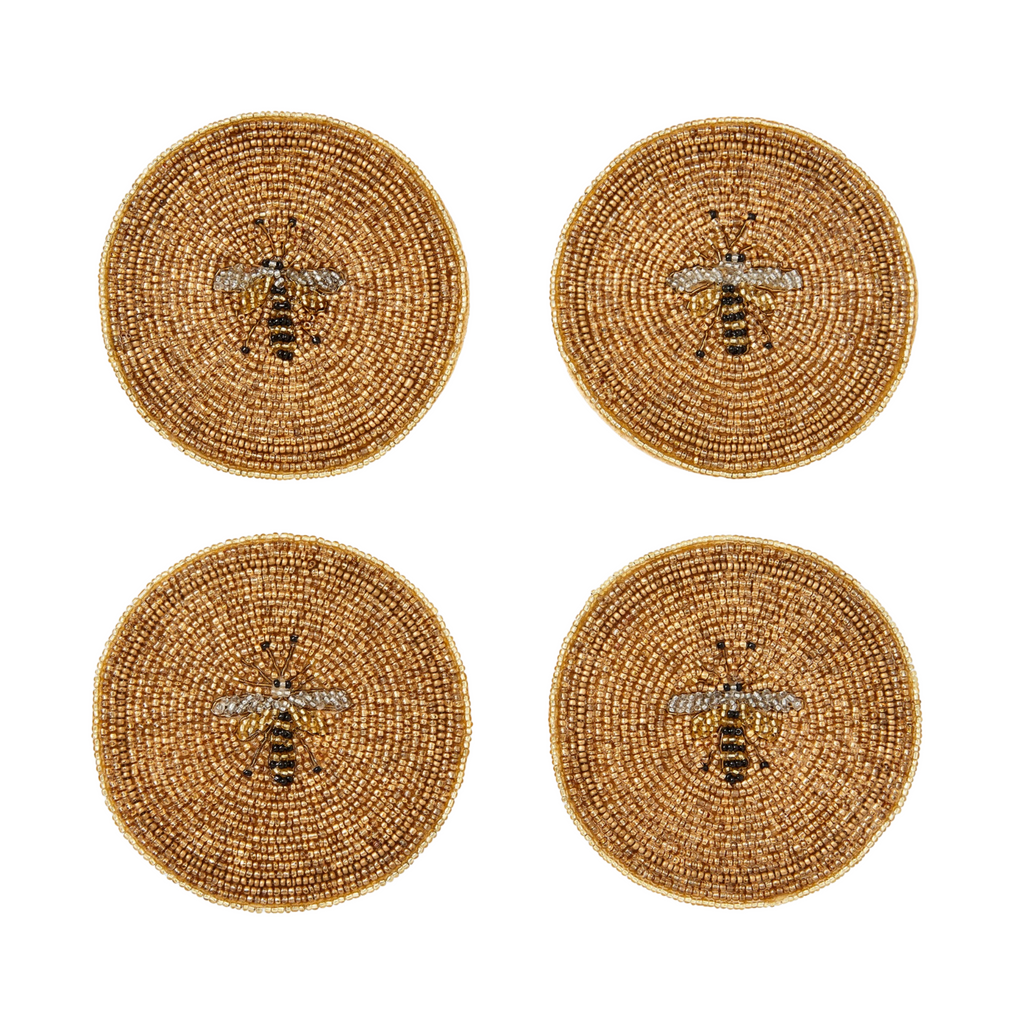 Stripey Bee Coasters - The Well Appointed House