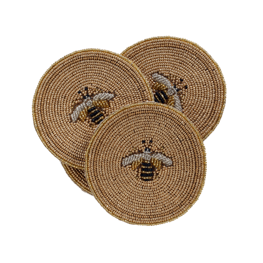 Stripey Bee Coasters - The Well Appointed House