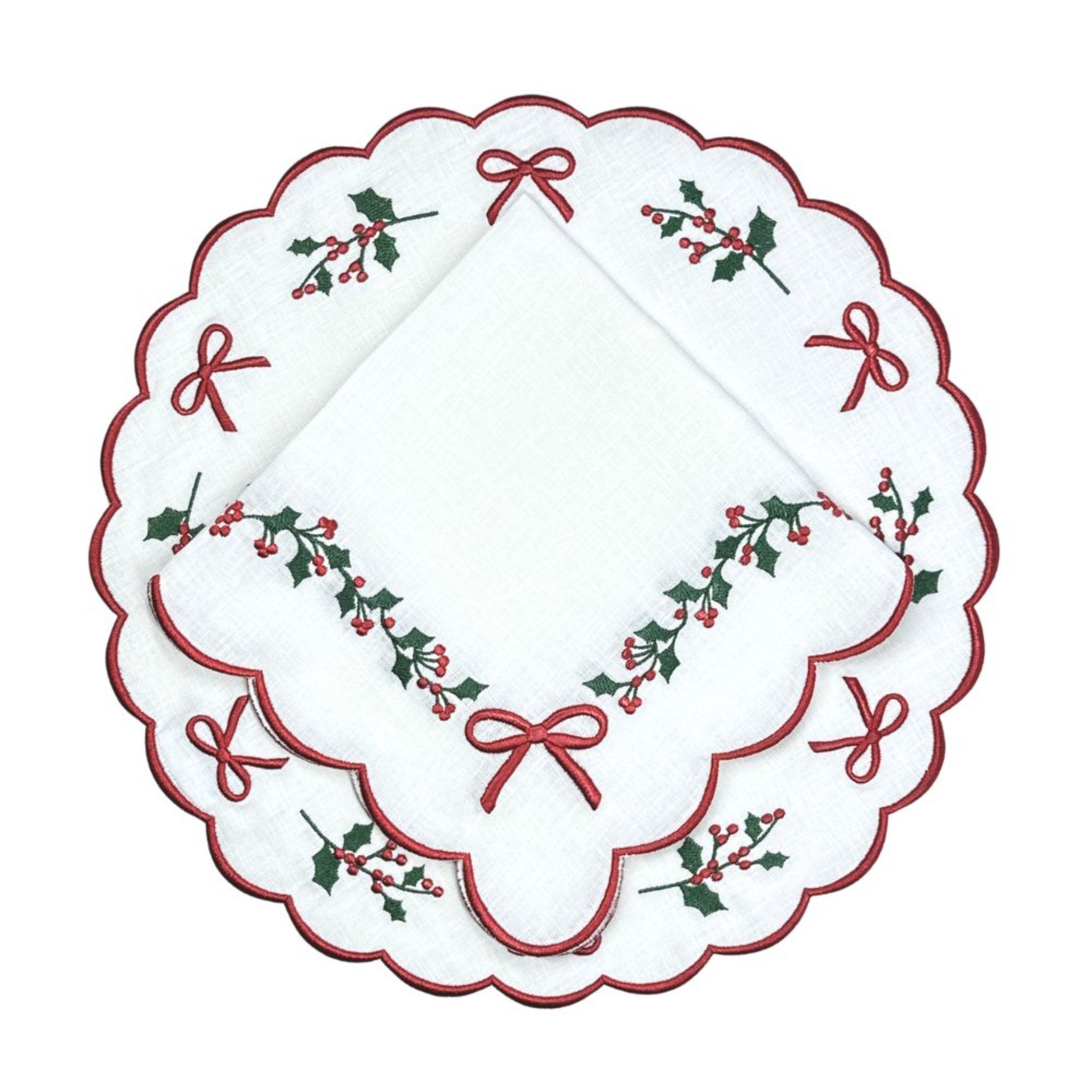 Studio Collection: Holly Bows Placemat Set of 4 The Well Appointed