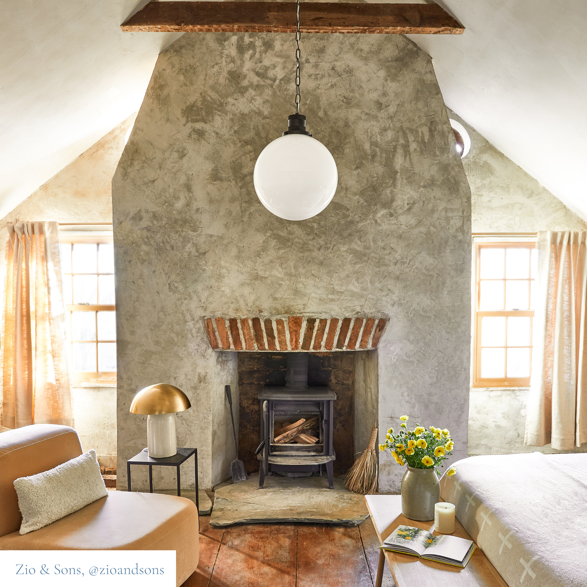 Beverly Aged Brass Glass Dome Pendant Light - Available in Two Sizes ...