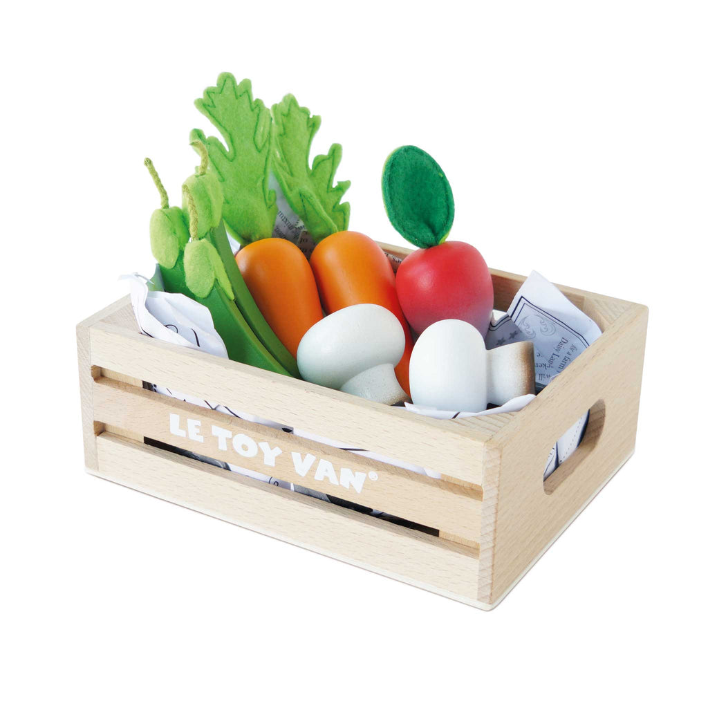 Harvest Vegetables Wooden Food Crate - The Well Appointed House
