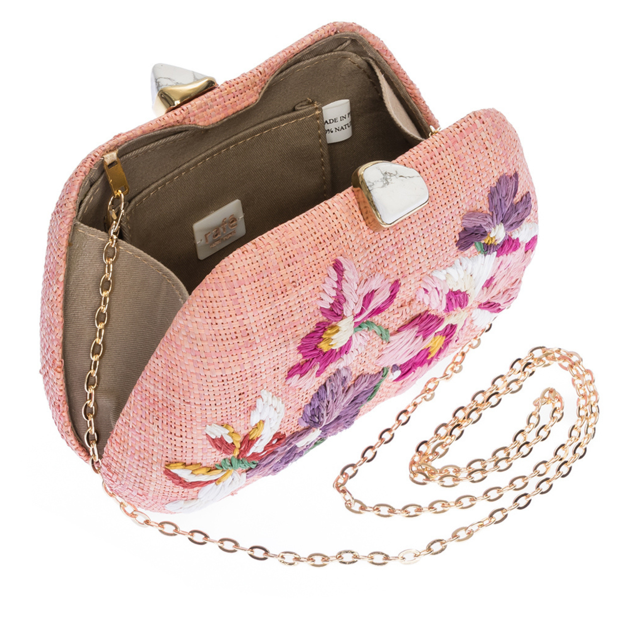 Tamu Bean Clutch - Pink Multi – The Well Appointed House