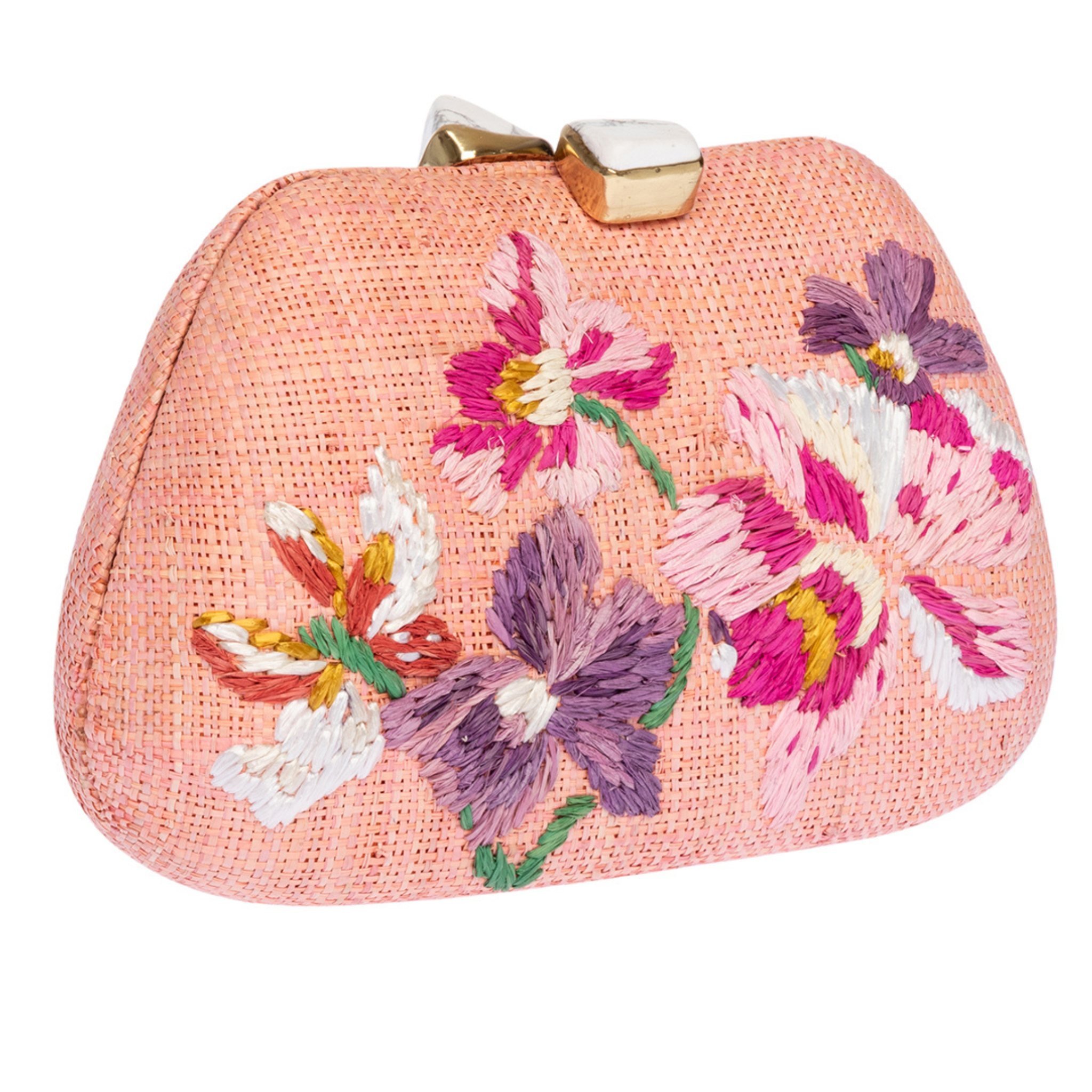 UNO KANDA ピンク リボン クラッチバッグ Tamu Bean Clutch - Pink Multi – The Well Appointed House