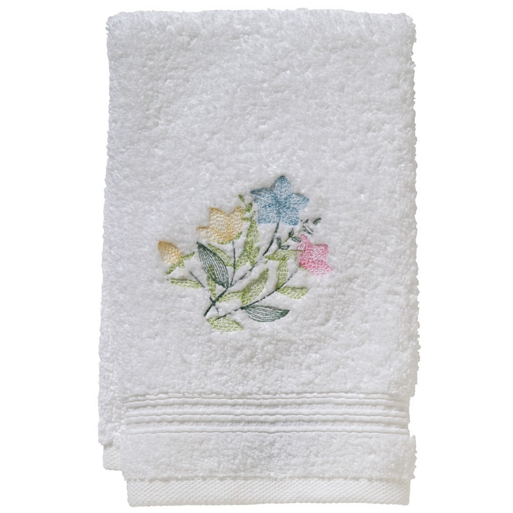 Terry Guest Towel With Embroidered Spring Meadow Design - The Well Appointed House