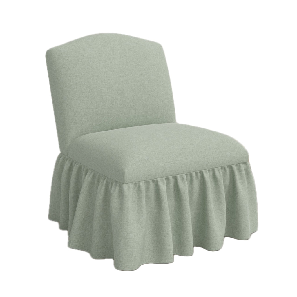 Ashburn Ruffle Slipper Chair - The Well Appointed House