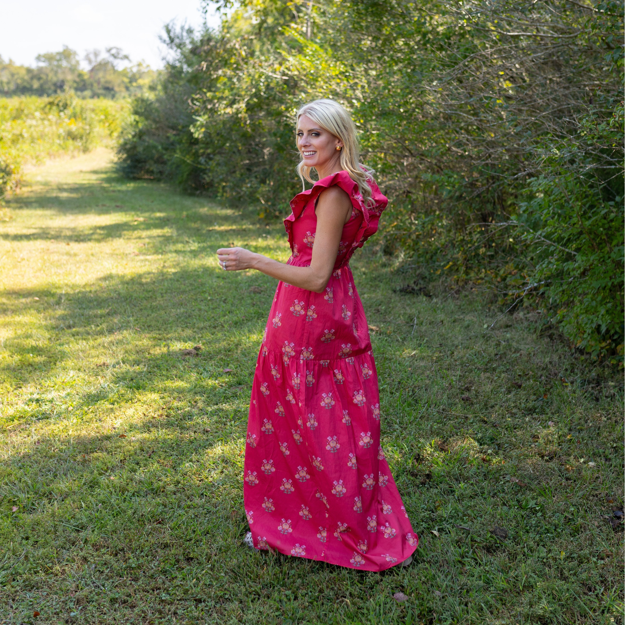 red floral spring dress Red floral spring mini dress   CHICA del Sur