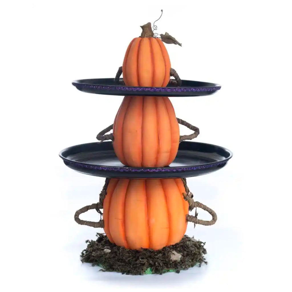 Three Wise Pumpkins Tiered Tray-The Well Appointed House