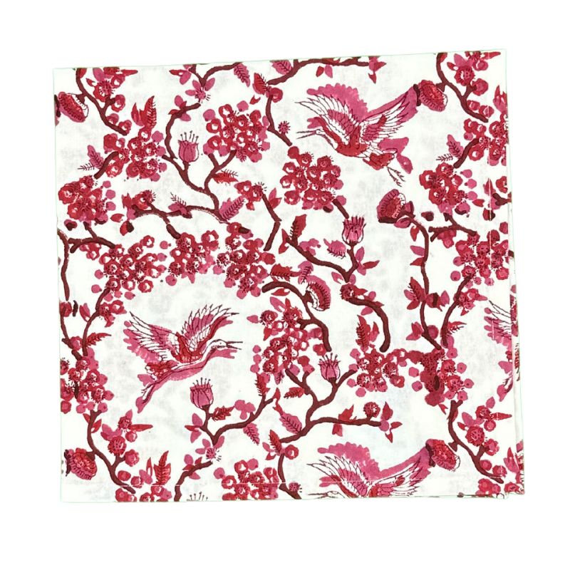 Toile de Jouy Birds in Wine Napkins - The Well Appointed House