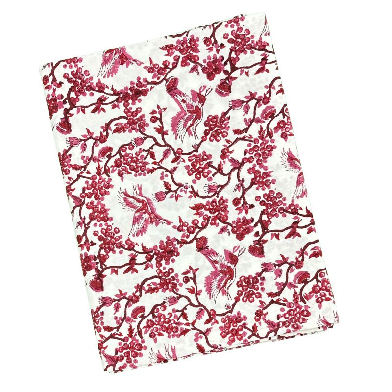Toile De Jouy Birds in Wine Tablecloth - The Well Appointed House