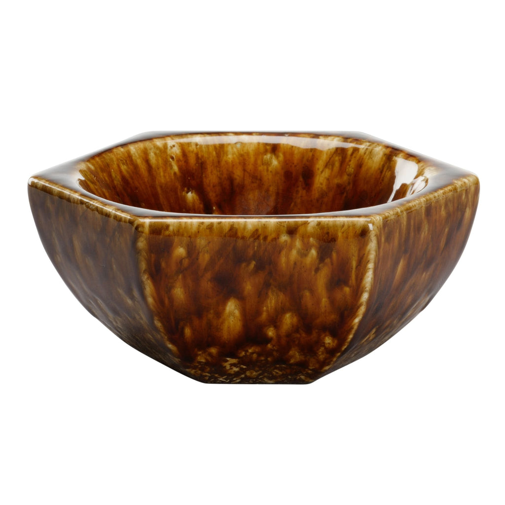 Tortoise Hexagonal Ceramic Bowl - The Well Appointed House