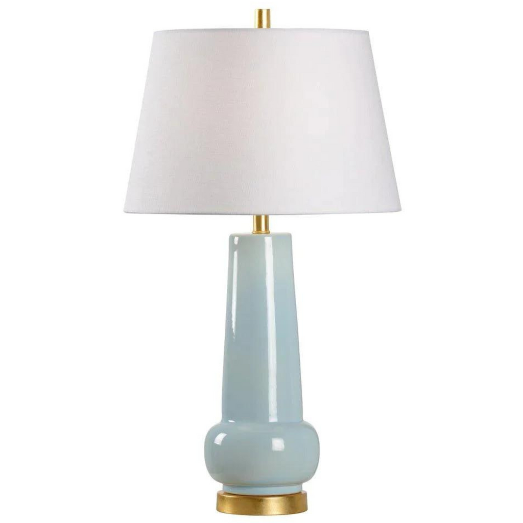 Robin's Egg Blue Modern Gourd Table Lamp - Table Lamps - The Well Appointed House
