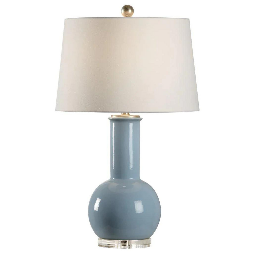Sky Blue Glaze Ceramic Table Lamp - The Well Appointed House