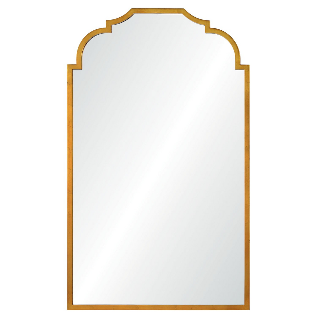 Barclay Butera Long Rectangular Wall Mirror in Gold Leaf - The Well Appointed House