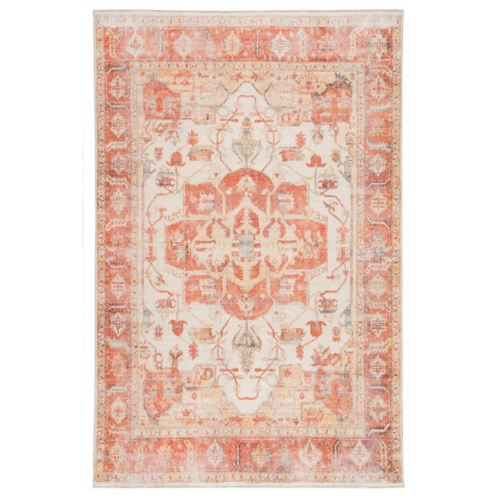Rhoda Rea Rug in Orange and Gray - Rugs - The Well Appointed House