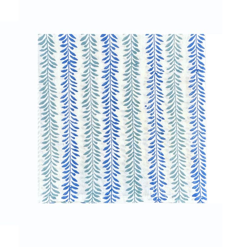 Holiday Blue Trellis Vines Napkin - The Well Appointed House