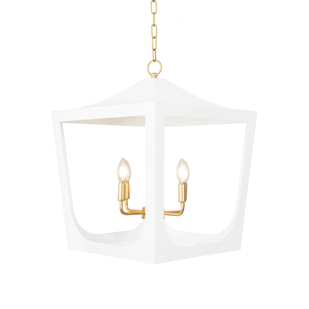 White Pagoda Four Light Lantern - Chandeliers & Pendants - The Well Appointed House