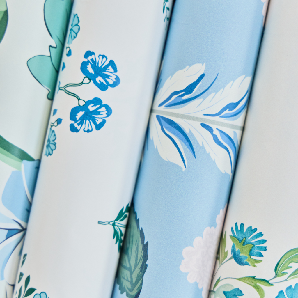 Anemone Garden in Bluebelle Wallpaper- The Well Appointed House