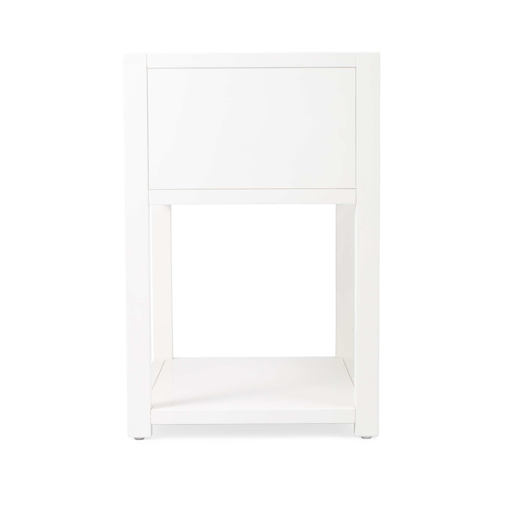 White One Drawer End Table – The Well Appointed House