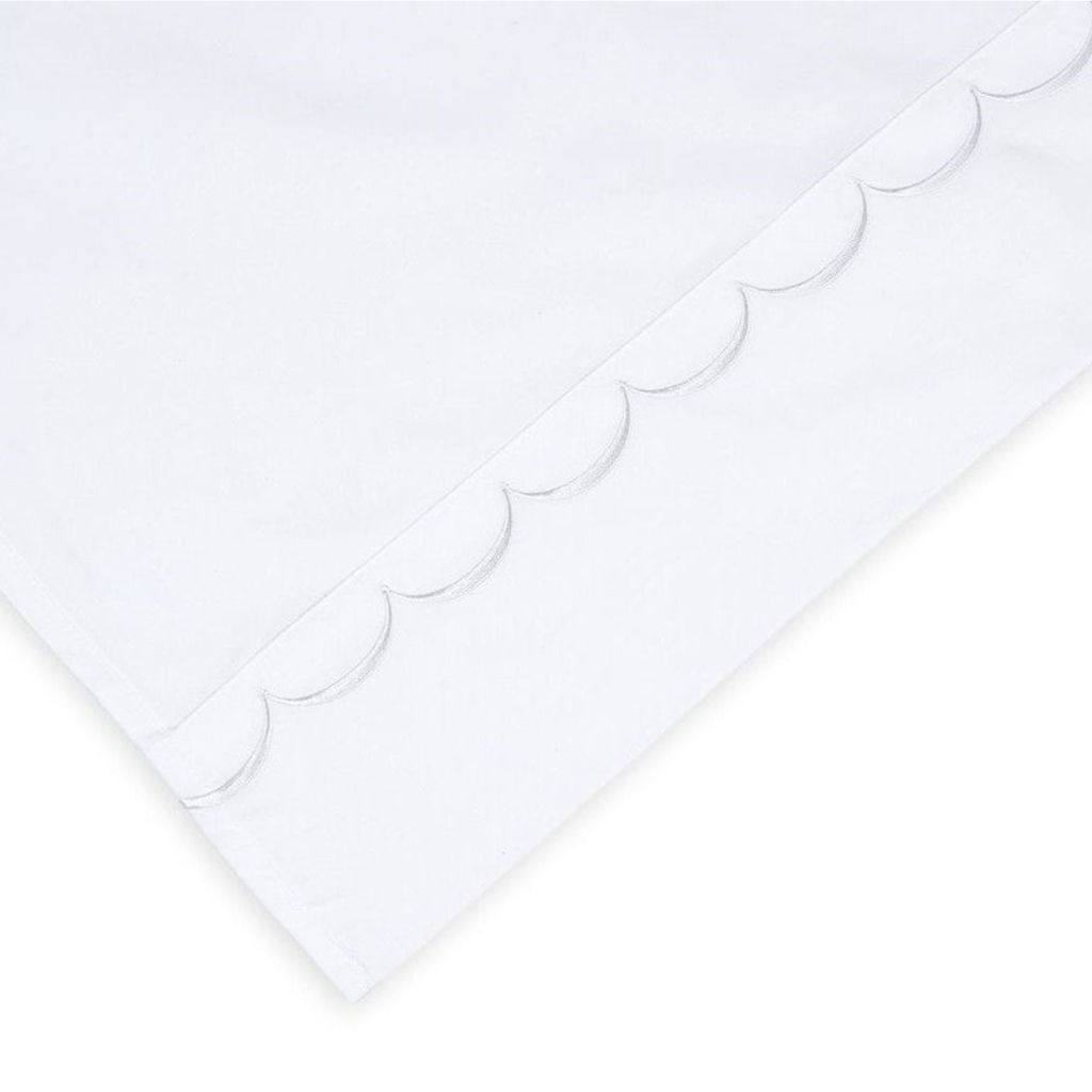 Scallop Embroidered Pillowcase Pairs - The Well Appointed House 