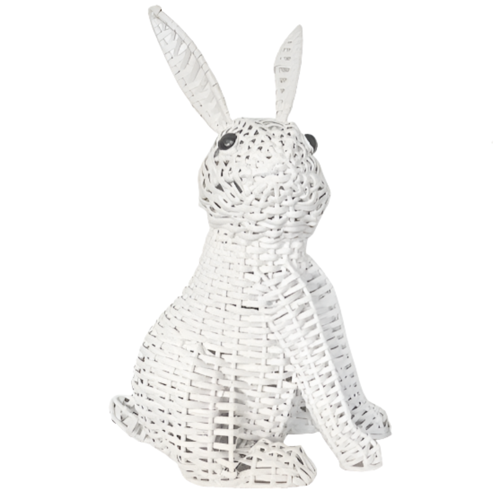 White Wicker Bunny – The Well Appointed House