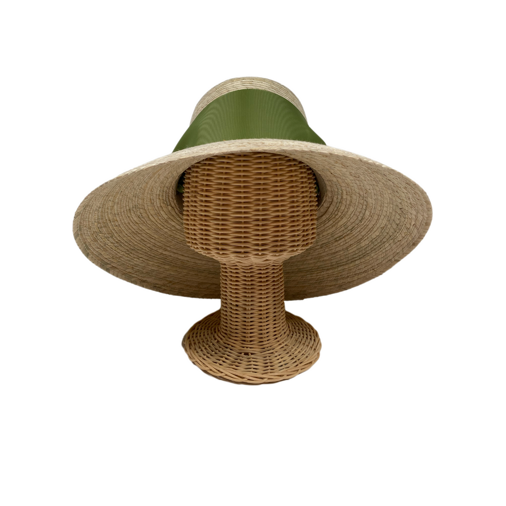 Wildflower Sun Hat - Olive Green Wide & Short Grosgrain Ribbon - The Well Appointed House
