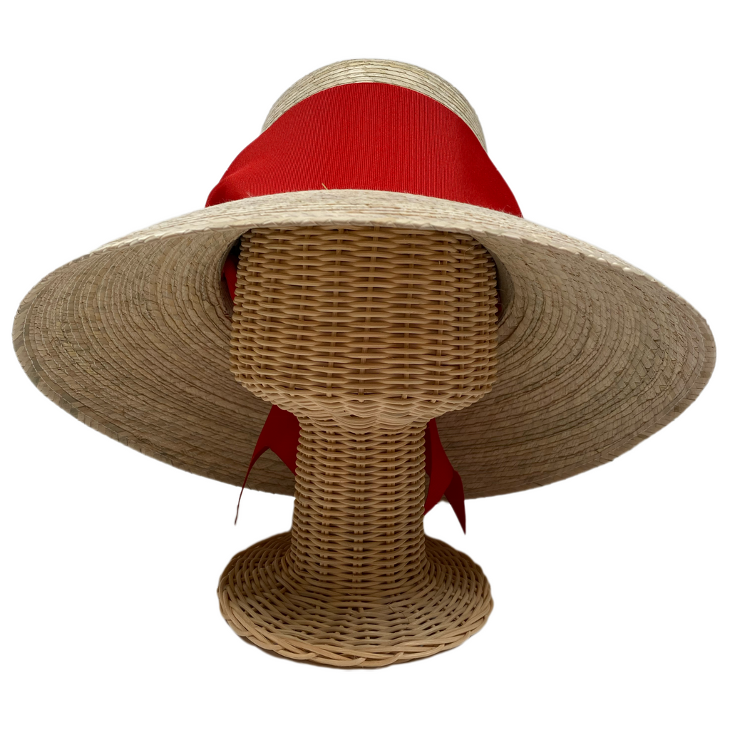Wildflower Sun Hat - Red Wide & Short Grosgrain Ribbon - The Well Appointed House