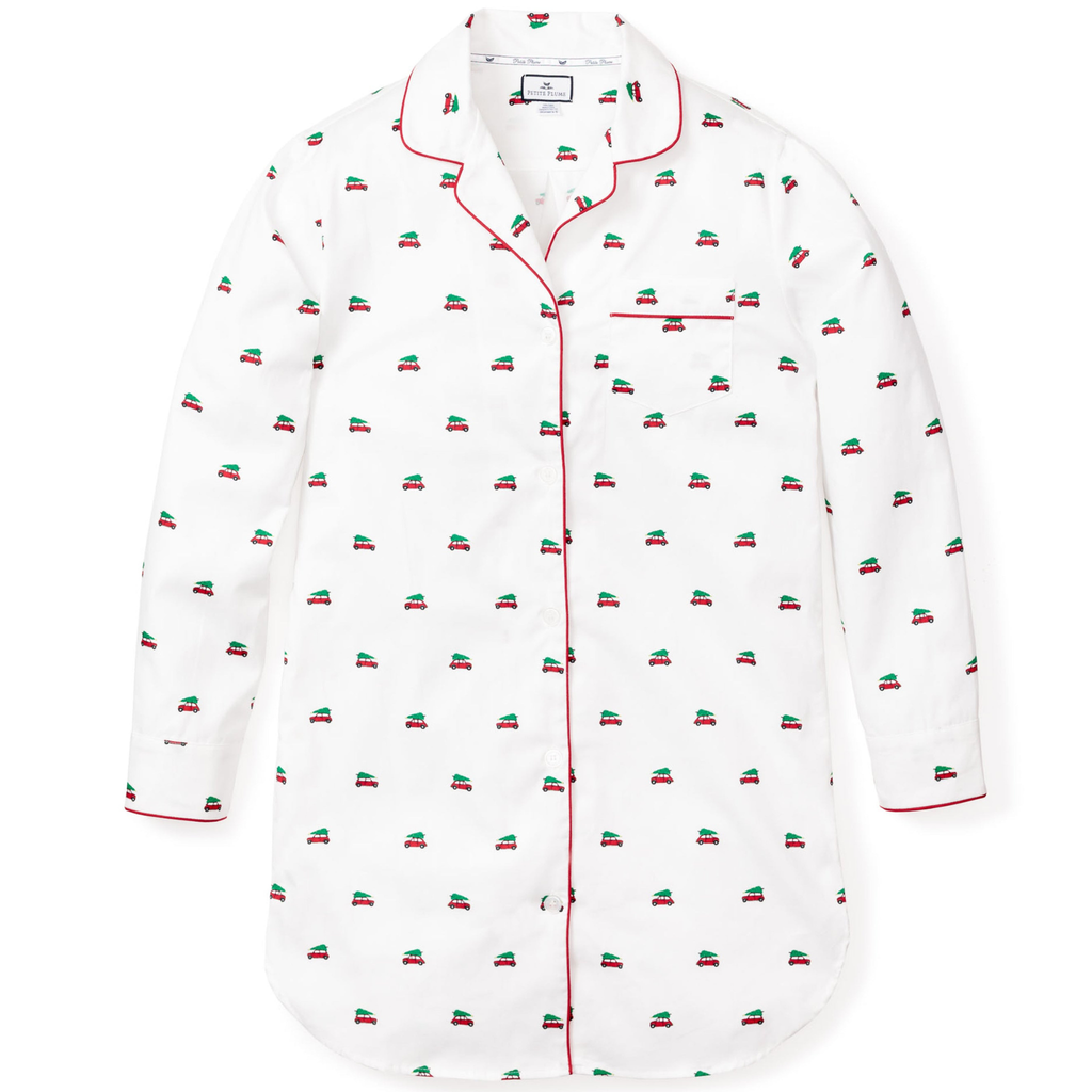 Women's Twill Nightshirt in Holiday Journey - The Well Appointed House 