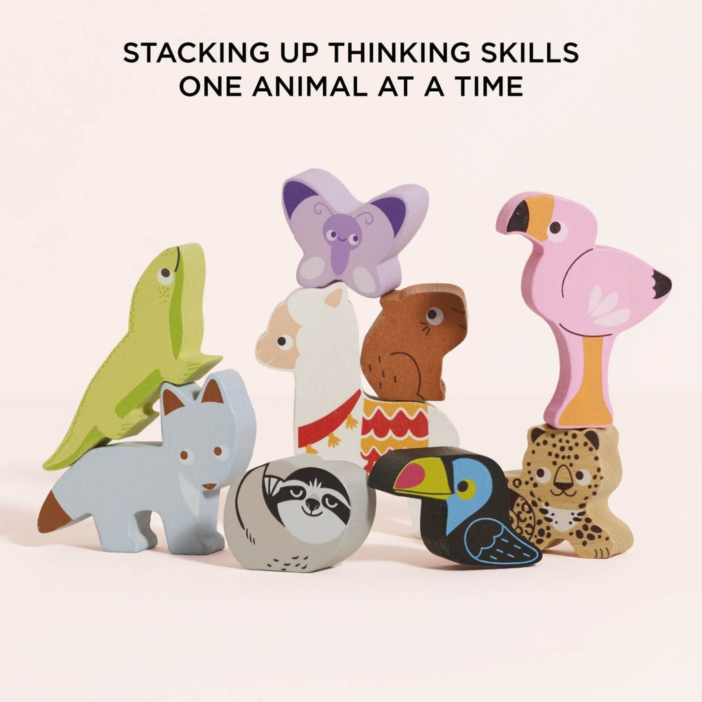 Wooden Stacking Animals & Bag - The Well Appointed House 