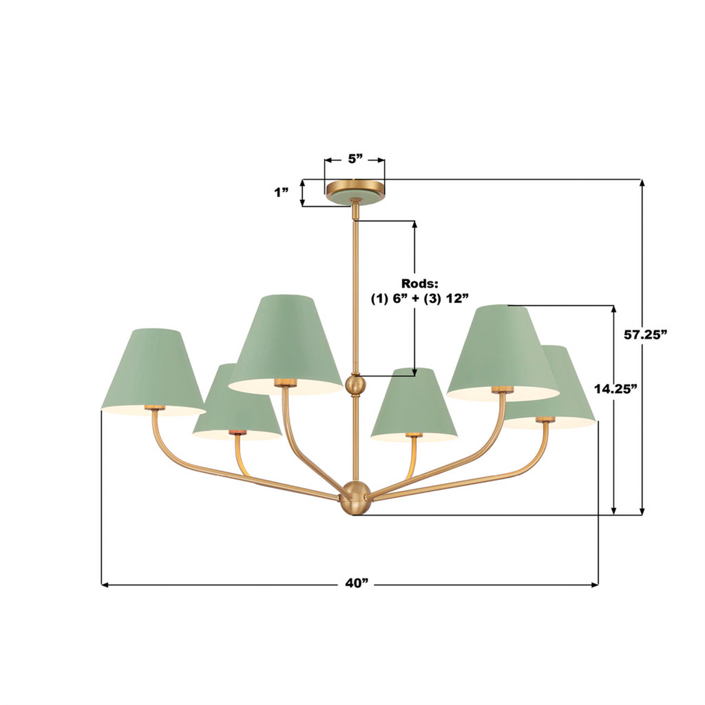 Xavier 6 Light Chandelier - The Well Appointed House