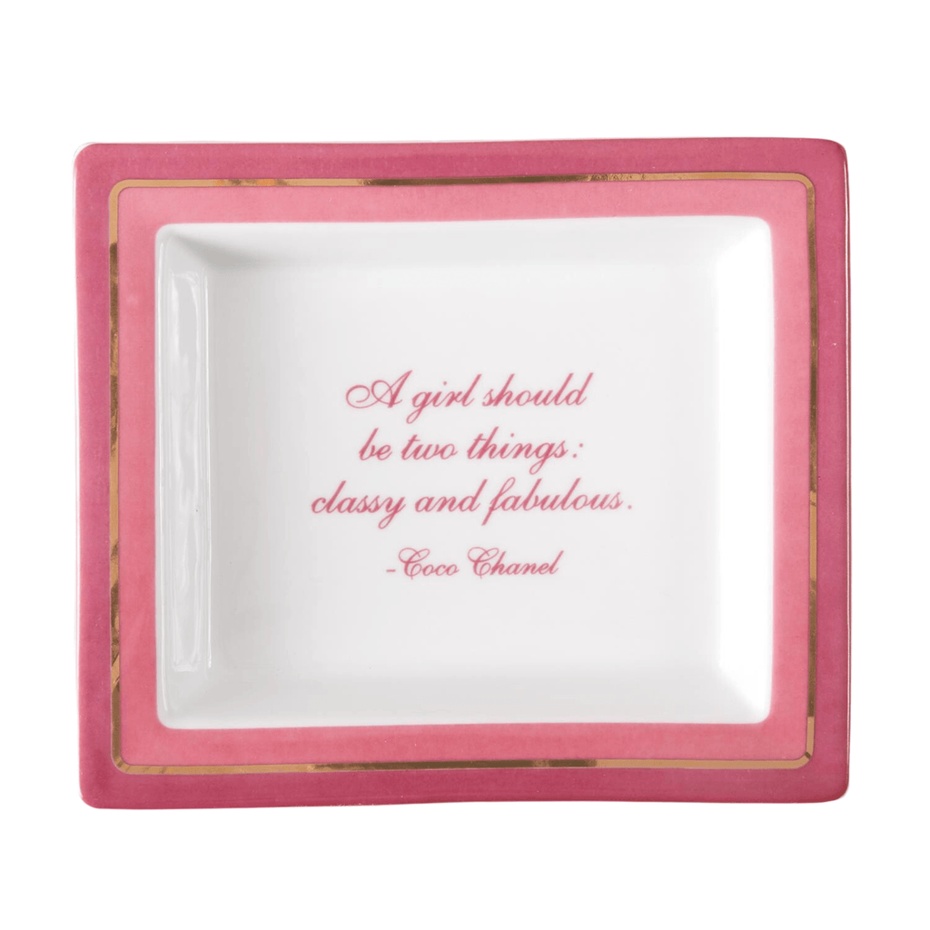 "A Girl Should be Two Things: Classy and Fabulous" Decorative Tray - Decorative Trays - The Well Appointed House