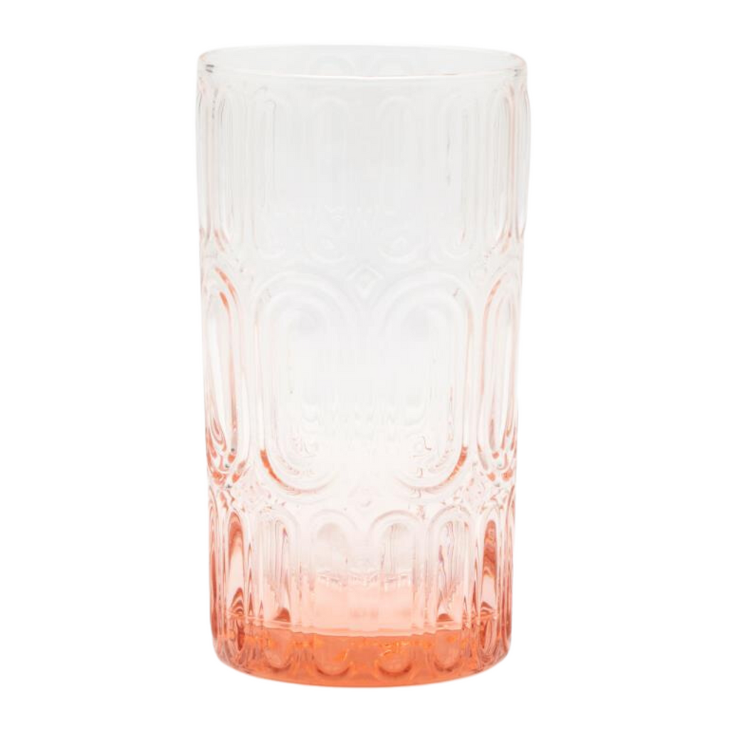Aaron Pink Hand Blown Highball Glass - The Well Appointed House