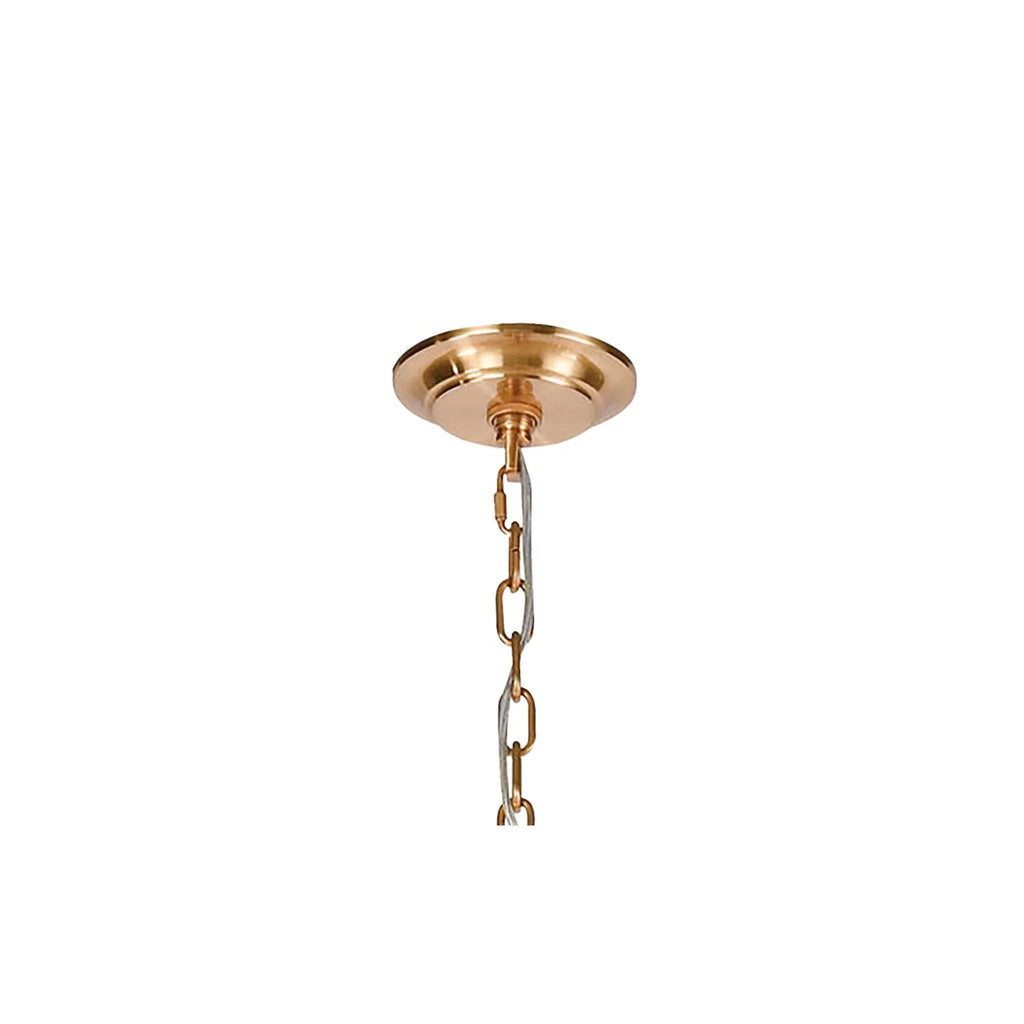 Abaca Rope Ring Light Chandelier in Satin Brass - Chandeliers & Pendants - The Well Appointed House