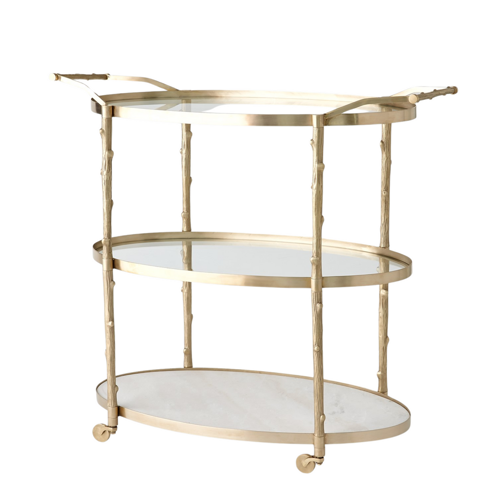 Brass Arbor Bar Cart - The Well Appointed House