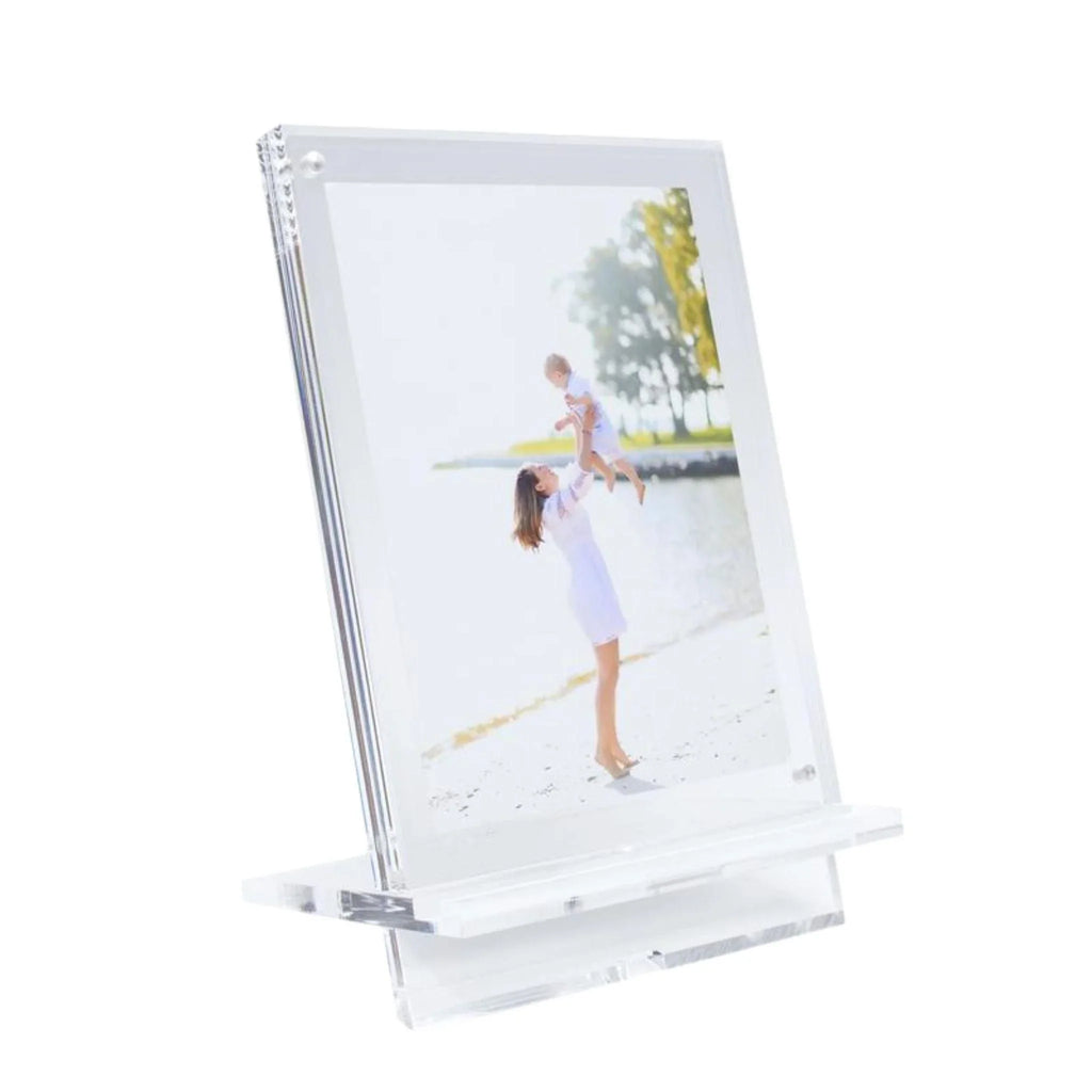 Acrylic Tablet and Phone Holder with 5x7 Picture Frame - Picture Frames - The Well Appointed House