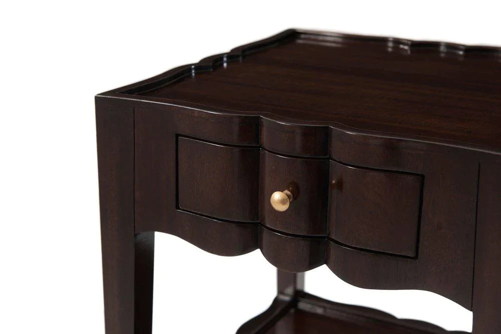 Addison Scalloped Accent Table With Single Frieze Drawer - Side & Accent Tables - The Well Appointed House