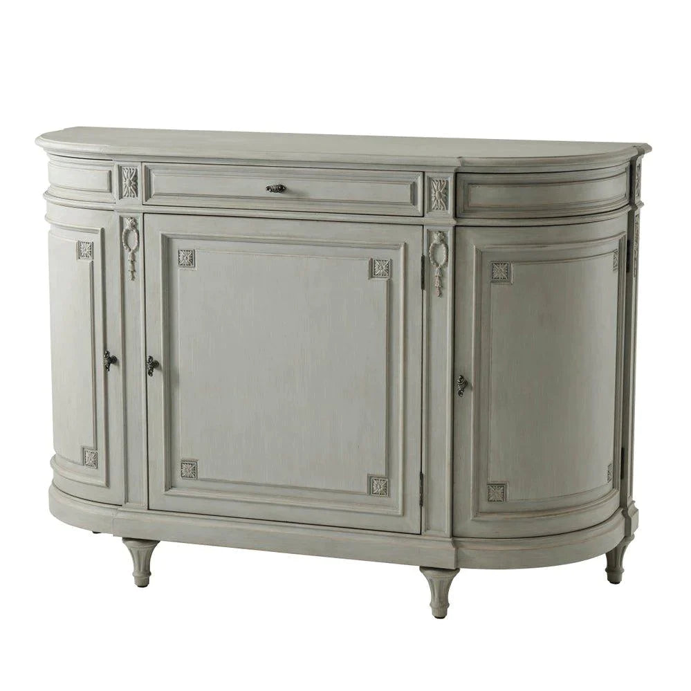 Adelaide Curved Demi Lune Sideboard With Rosette Carved Corners - Buffets & Sideboards - The Well Appointed House