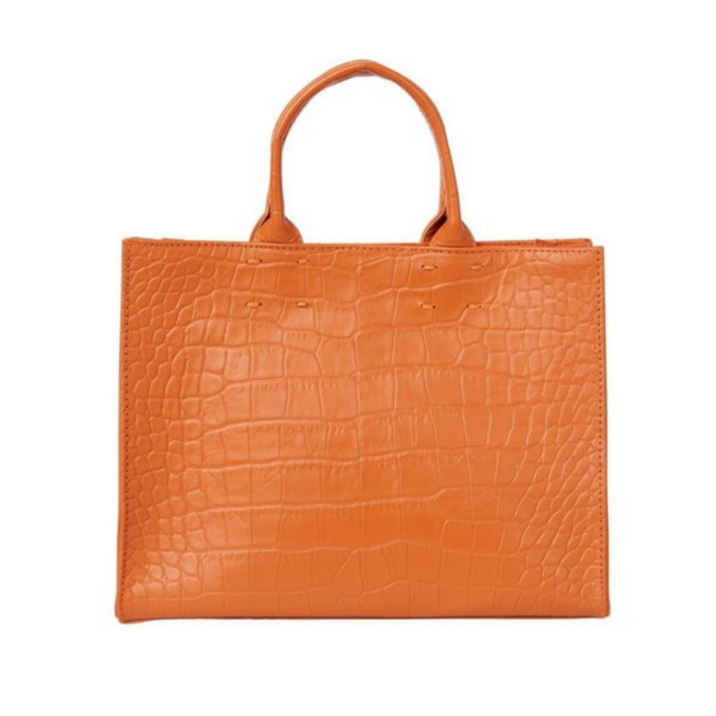 Adelaide Leather Handbag in Orange - The Well Appointed House