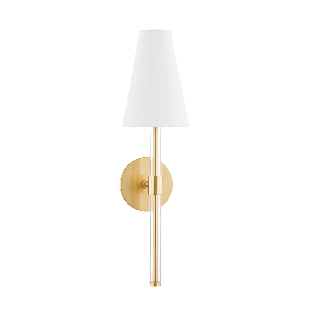 Aged Brass & Acrylic Linear Janelle Wall Sconce - Sconces - The Well Appointed House