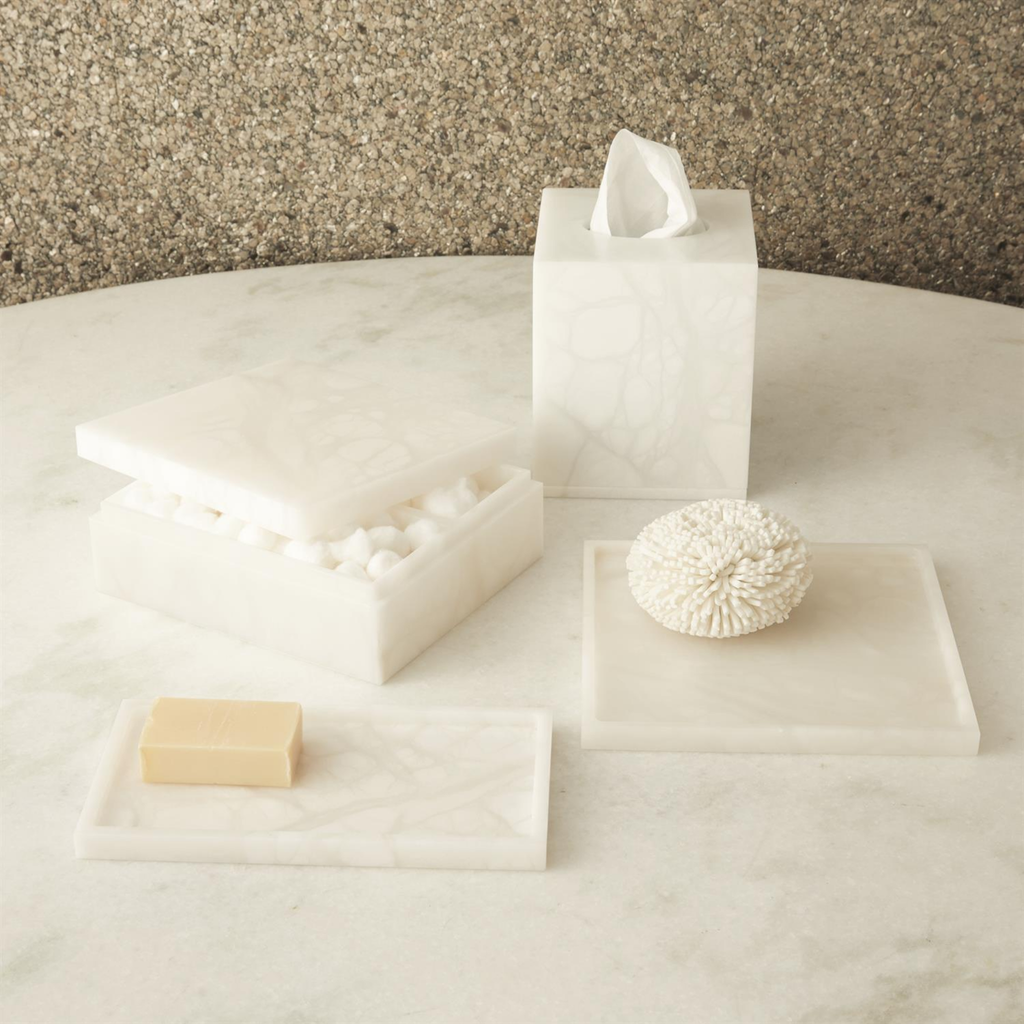 Alaboster Box Alabaster Tissue Box – The Well Appointed House