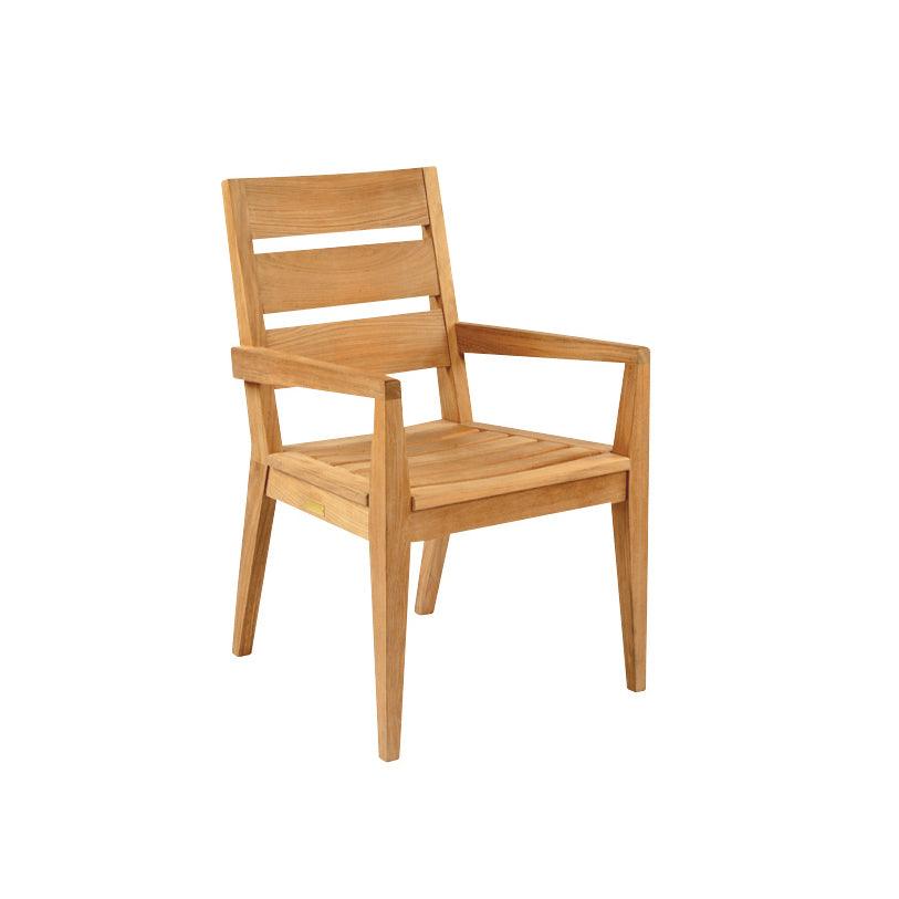 Algarve Outdoor Teak Dining Armchair - Outdoor Dining Tables & Chairs - The Well Appointed House