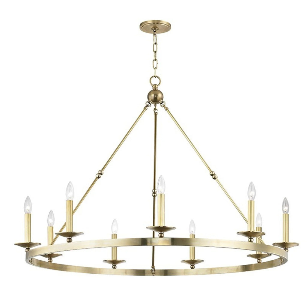 Allendale 6 Light Transitional Chandelier in Aged Brass - Chandeliers & Pendants - The Well Appointed House